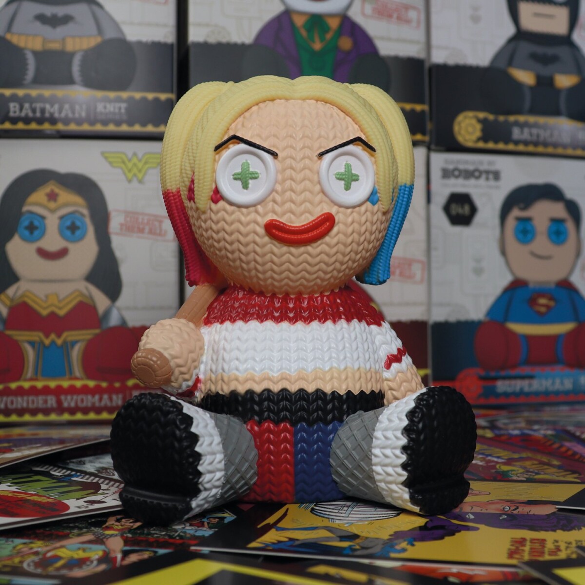 Harley Quinn Figur - Suicide Squad - Knit - Handmade By Robots - 13 Cm