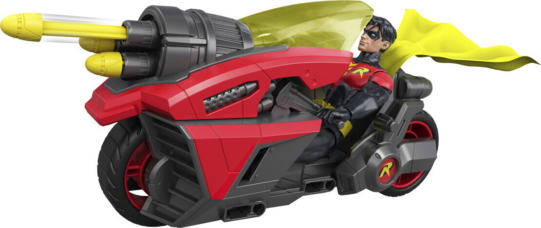 Dc Universe - Robin Cycle - Figur Og Lille Køretøj - Mattel Jmd51
