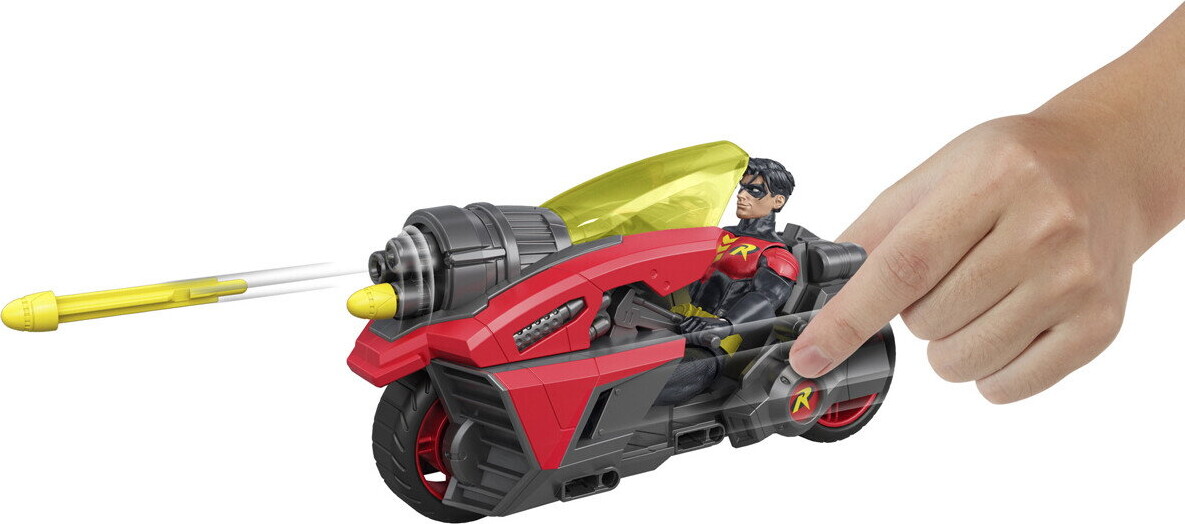 Dc Universe - Robin Cycle - Figur Og Lille Køretøj - Mattel Jmd51