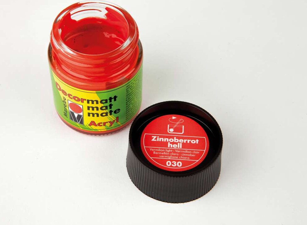 Decormatt Acryl - 50 Ml - Cinnorb Rød - Marabu