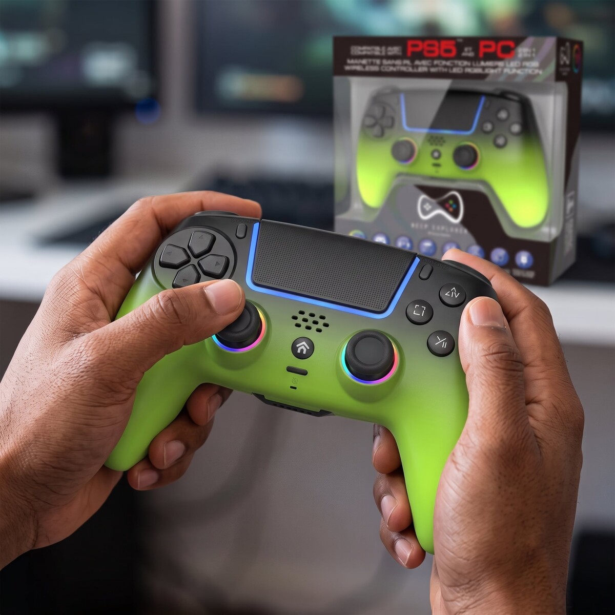 Deep Explorer - Pro Rgb Wireless Ps5 Controller Eclipse Green