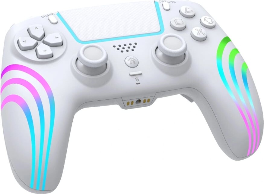 Deep Explorer Wireless Controller White Ps4 Ps3 Pc