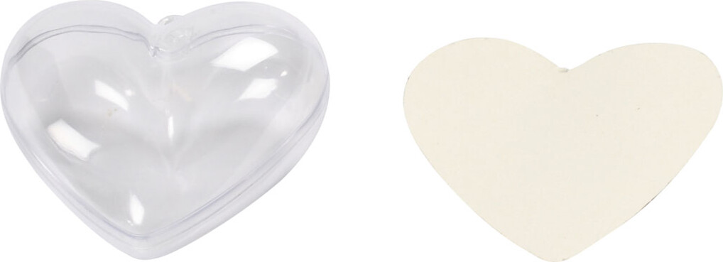 Deko-Hjerte - H 6 5 Cm - Transparent - 10 Stk