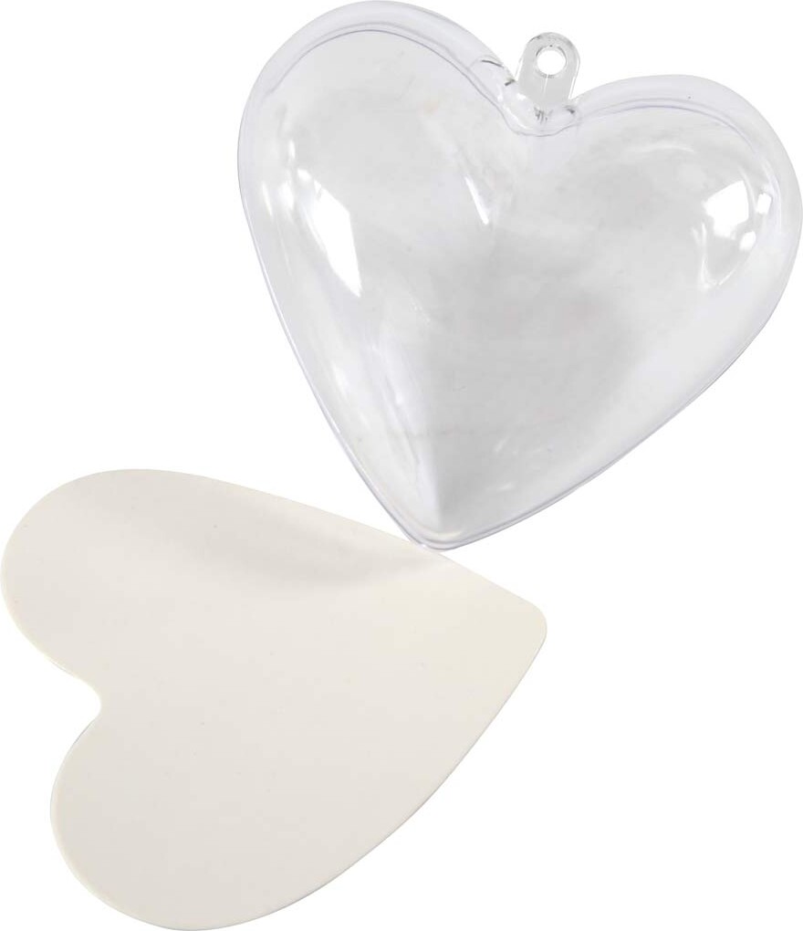 Deko-Hjerte - H 6 5 Cm - Transparent - 10 Stk