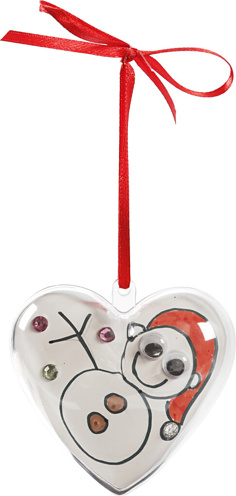 Deko-Hjerte - H 6 5 Cm - Transparent - 10 Stk