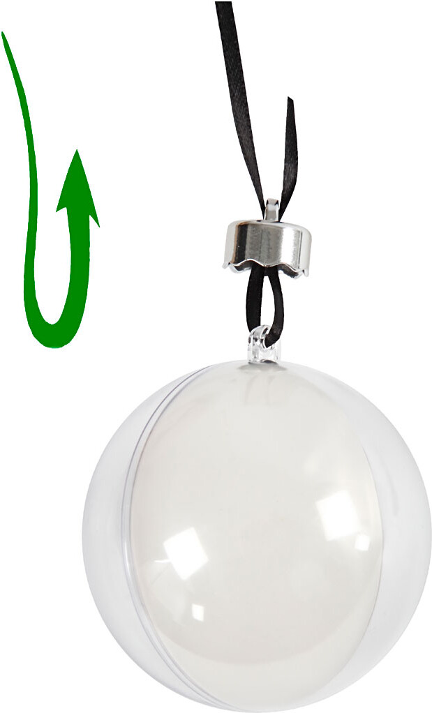 Deko-Kugle - Ø 6 Cm - Transparent - 8 Stk