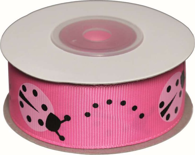 Dekobånd Pink Mmariehøns 25Mm 10M - Polyester