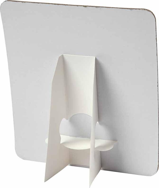 Dekoplade - Str 17X19 Cm - Tykkelse 2 Mm - Hvid - 5 Stk