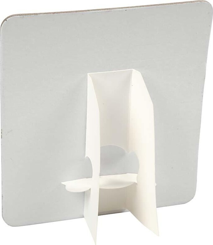 Dekoplade - Str 17X19 Cm - Tykkelse 2 Mm - Hvid - 5 Stk