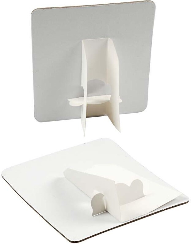 Dekoplade - Str 17X19 Cm - Tykkelse 2 Mm - Hvid - 5 Stk