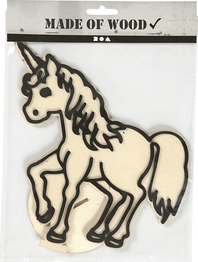 Dekorationsfigur - Enhjørning - H 19 Cm - 1 Stk