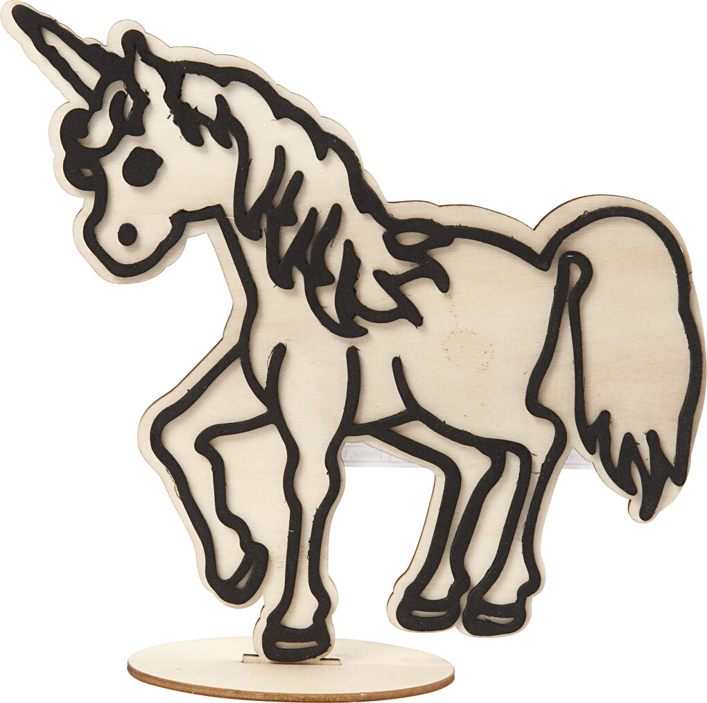 Dekorationsfigur - Enhjørning - H 19 Cm - 1 Stk