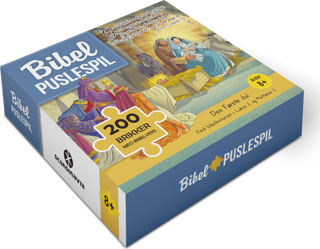Bibel Puslespil Med Bibelvers - Den Første Jul - 200 Brikker