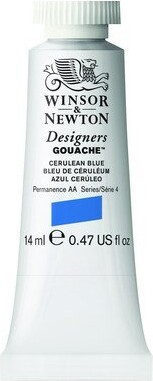 Winsor Newton - Akvarelfarve - Gouache - Cerulean Blue 14 Ml