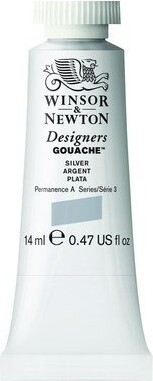 Winsor Newton - Akvarelfarve - Gouache - Sølv 14 Ml