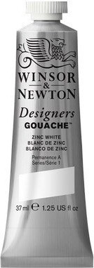 Winsor Newton - Akvarelfarve - Gouache - Zinc White 37 Ml