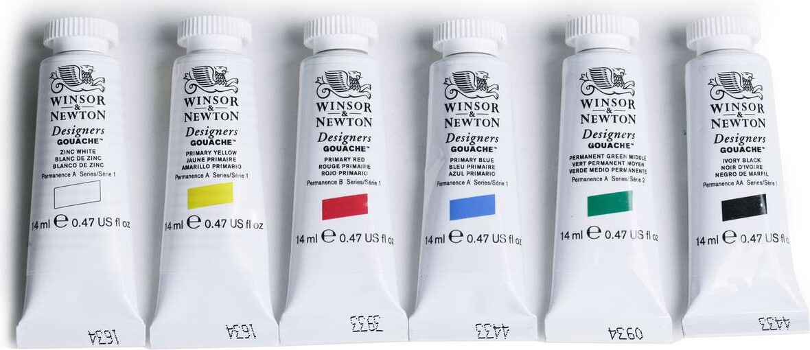 Winsor Newton - Gouache Maling Sæt - 6X14 Ml