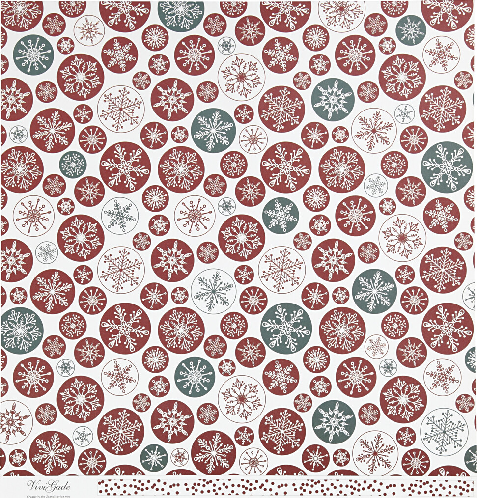 Designpapir - Iskrystaller Og Prikker - 30 5X30 5 Cm - 180 G - 5 Ark