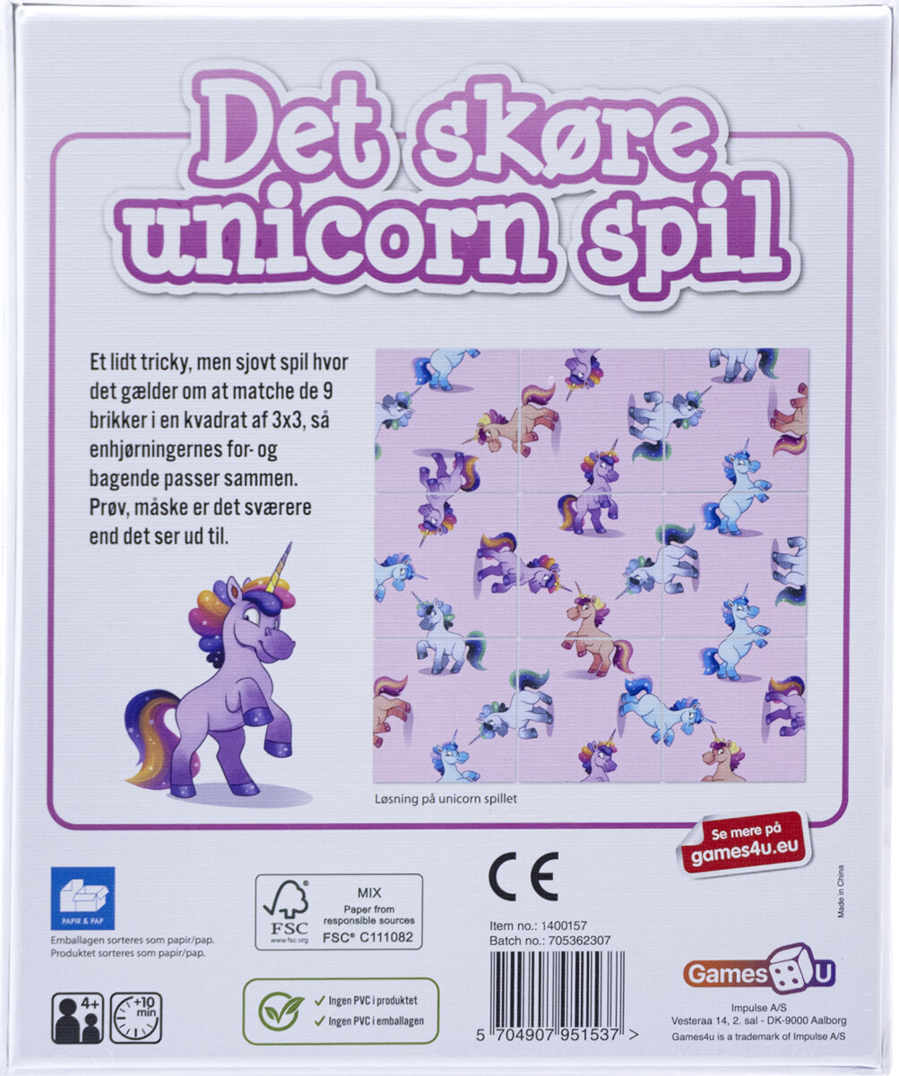 Enhjørning Spil - Det Skøre Unicorn Spil