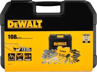 Dewalt 108 Piece Metric - Imperial 14 38 Mechanics Tool Set Dwmt73801-1