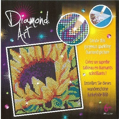 Diamond Art - Solsikke Blomst - 20 X 20 Cm