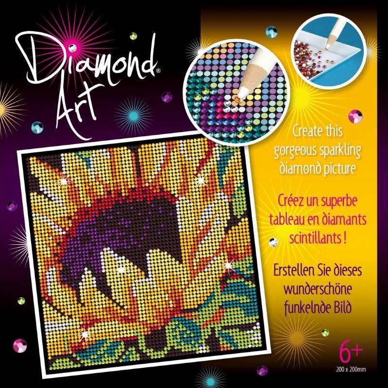 Diamond Art - Solsikke Blomst - 20 X 20 Cm