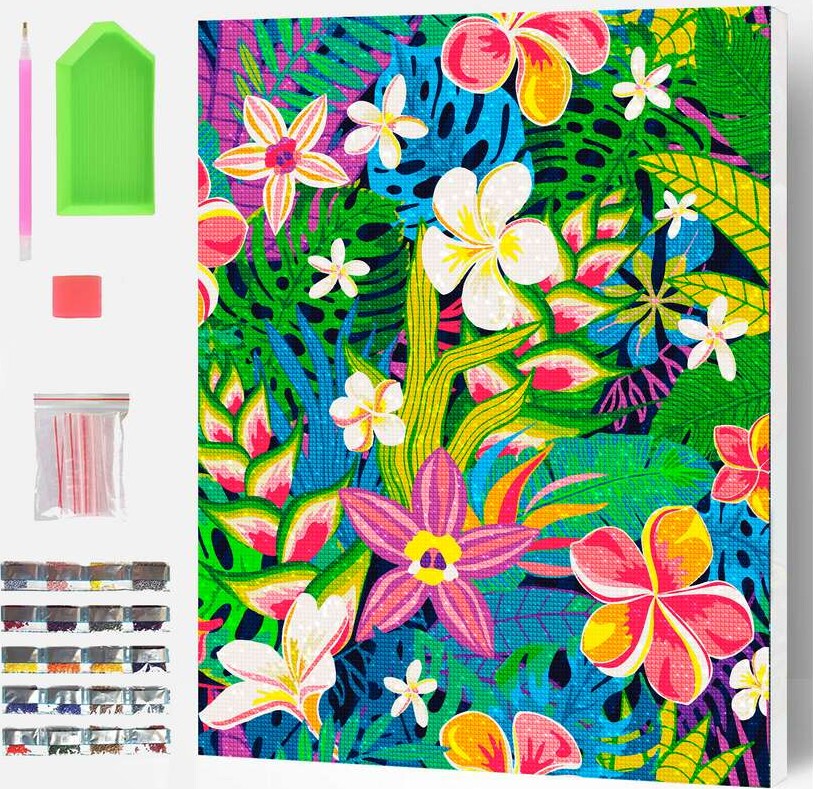 Diamond Art Painting Kit På Lærred - 30X40 Cm - Sommer - Splat