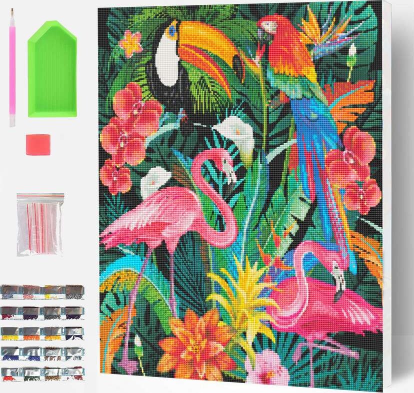 Diamond Painting - Tropisk - Diamond Art - 30X40 Cm