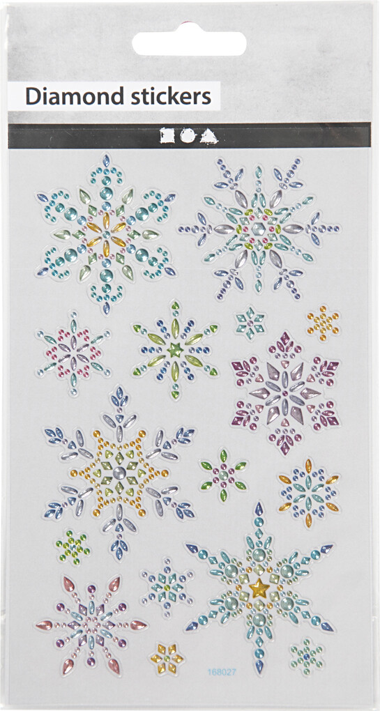 Snefnug Klistermærker - Rhinsten