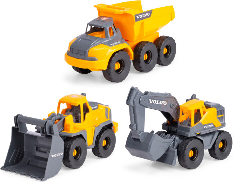 Dickie Toys - Volvo Tough Workers - Byggepladskøretøjer - 3-Pak