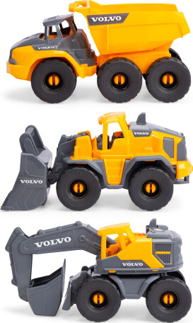 Dickie Toys - Volvo Tough Workers - Byggepladskøretøjer - 3-Pak