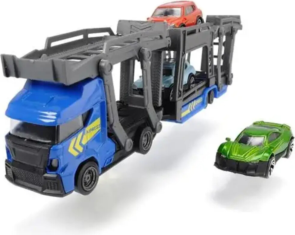 Dickie Toys - Car Carrier - Biltransporter Med 3 Biler - Overraskelse