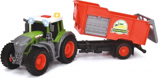 Dickie Toys - Fendt Farm Trailer - Traktor Legetøj Med Anhænger