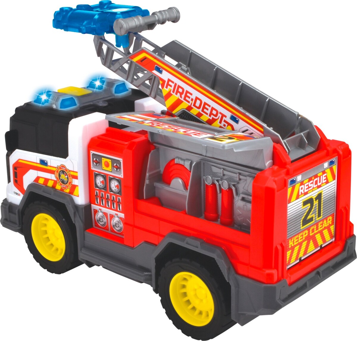 Dickie Toys - Brandbil Legetøj Med Lys Og Lyd - Fire Rescue Unit