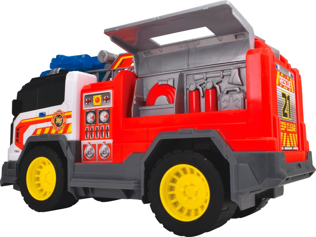 Dickie Toys - Brandbil Legetøj Med Lys Og Lyd - Fire Rescue Unit