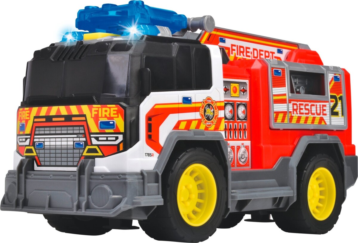 Dickie Toys - Brandbil Legetøj Med Lys Og Lyd - Fire Rescue Unit