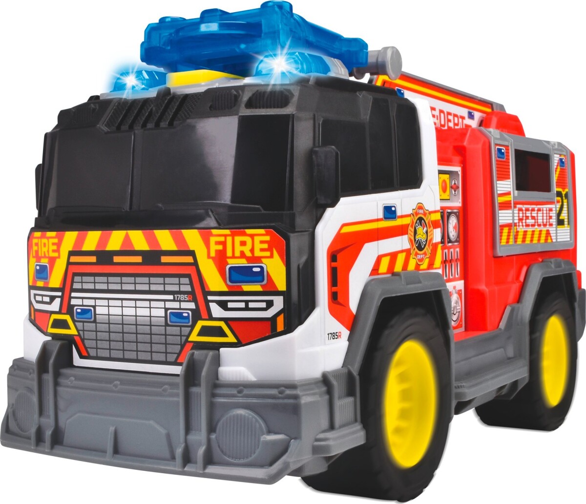 Dickie Toys - Brandbil Legetøj Med Lys Og Lyd - Fire Rescue Unit
