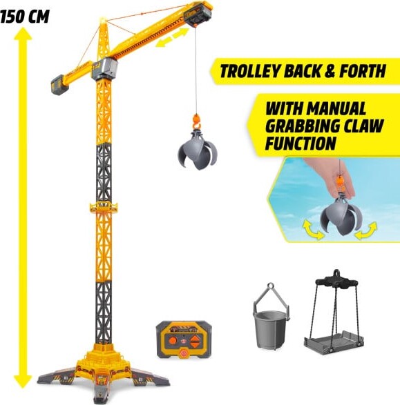 Dickie Toys - Rc Fjernstyret Kæmpe Titan Kran - Med Lys