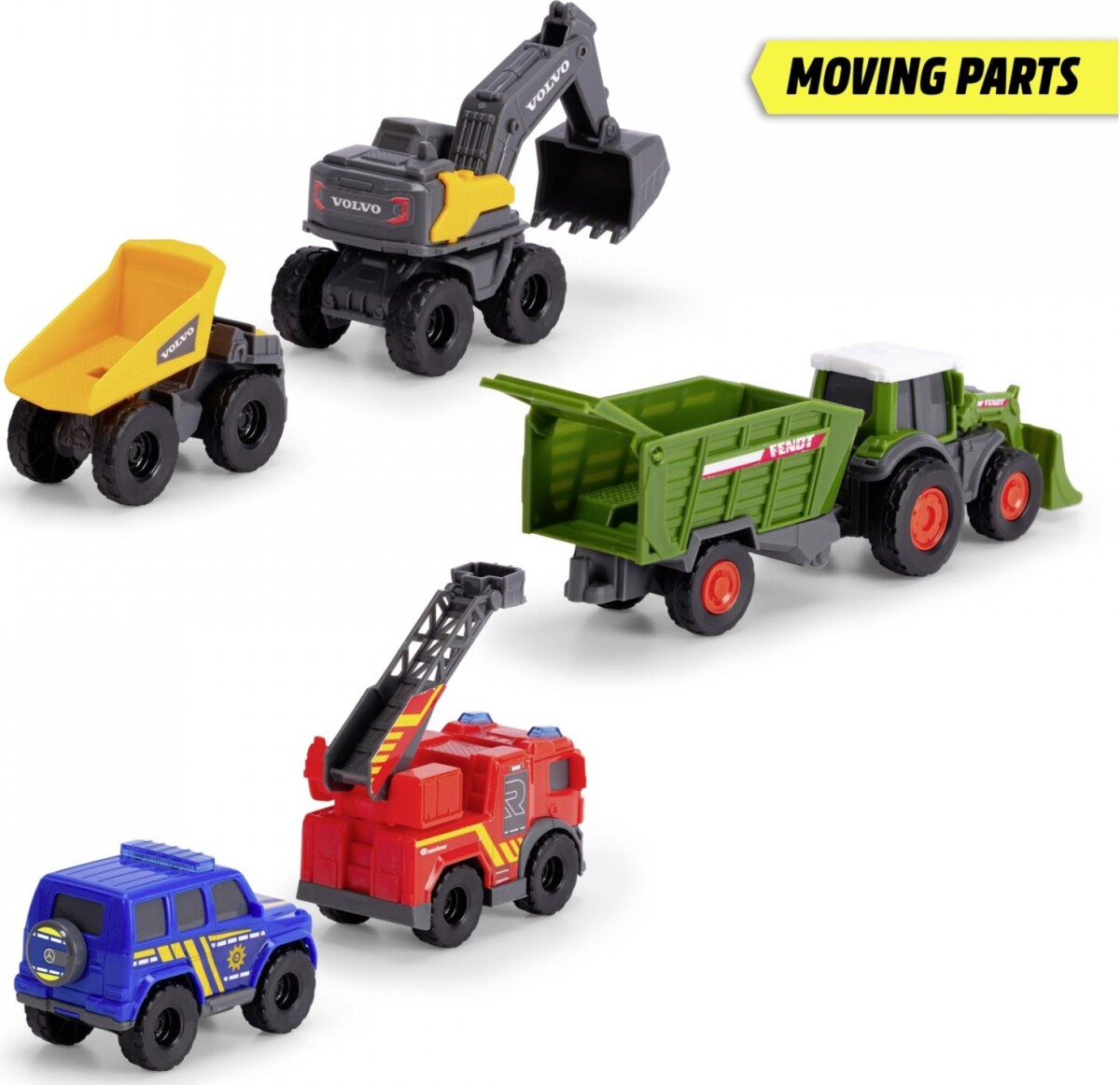 Dickie Toys - Legetøjsbiler - Micro Vehicle Set - 5 Køretøjer