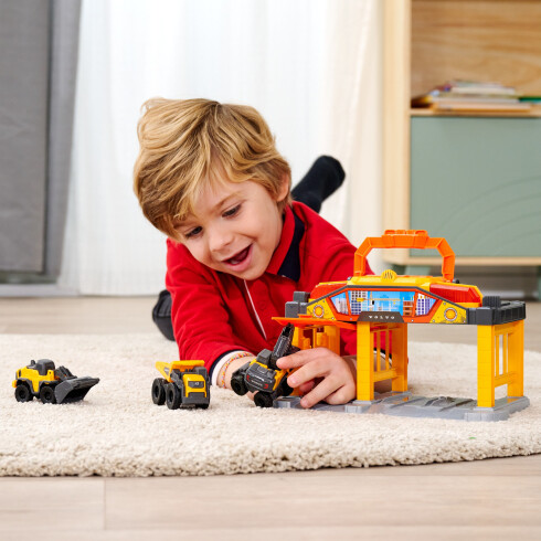 Dickie Toys - Volco Micro Construction Station - Med Lys Og Lyd