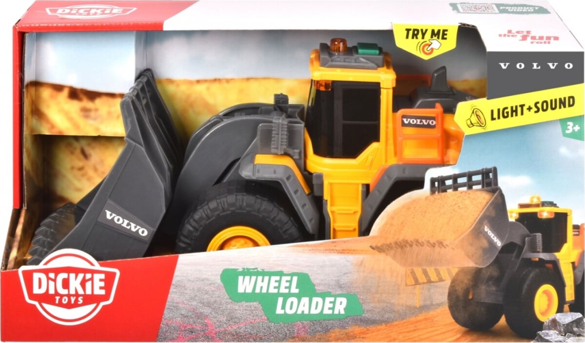 Dickie Toys - Volvo Wheel Loader - Hjullæsser Legetøj - Lys Og Lyd