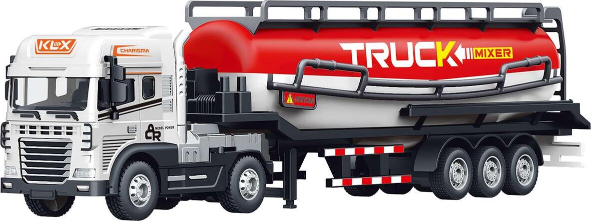 Die-Cast Truck With Tank Trailer Wlight Sound - Klx Toys