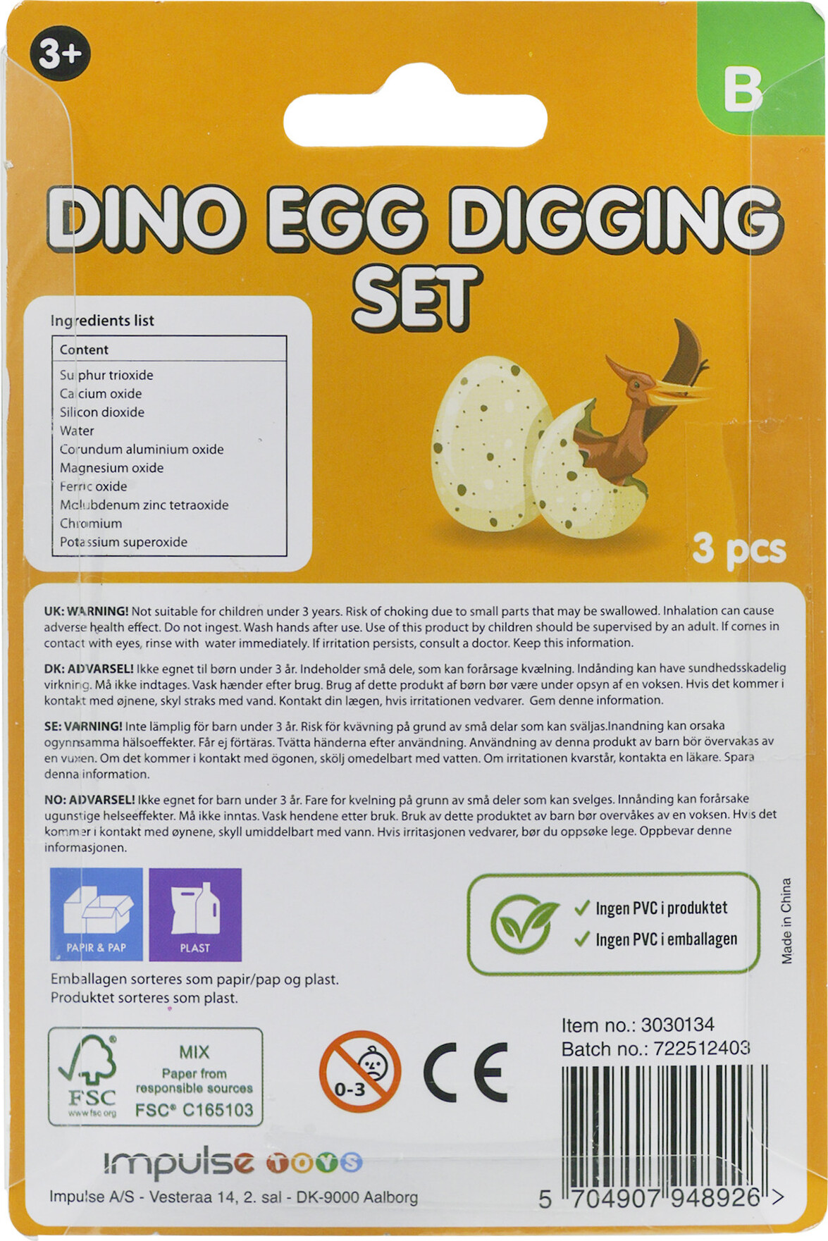 Dinosaur Æg Legetøj - Udgravningssæt Til Børn