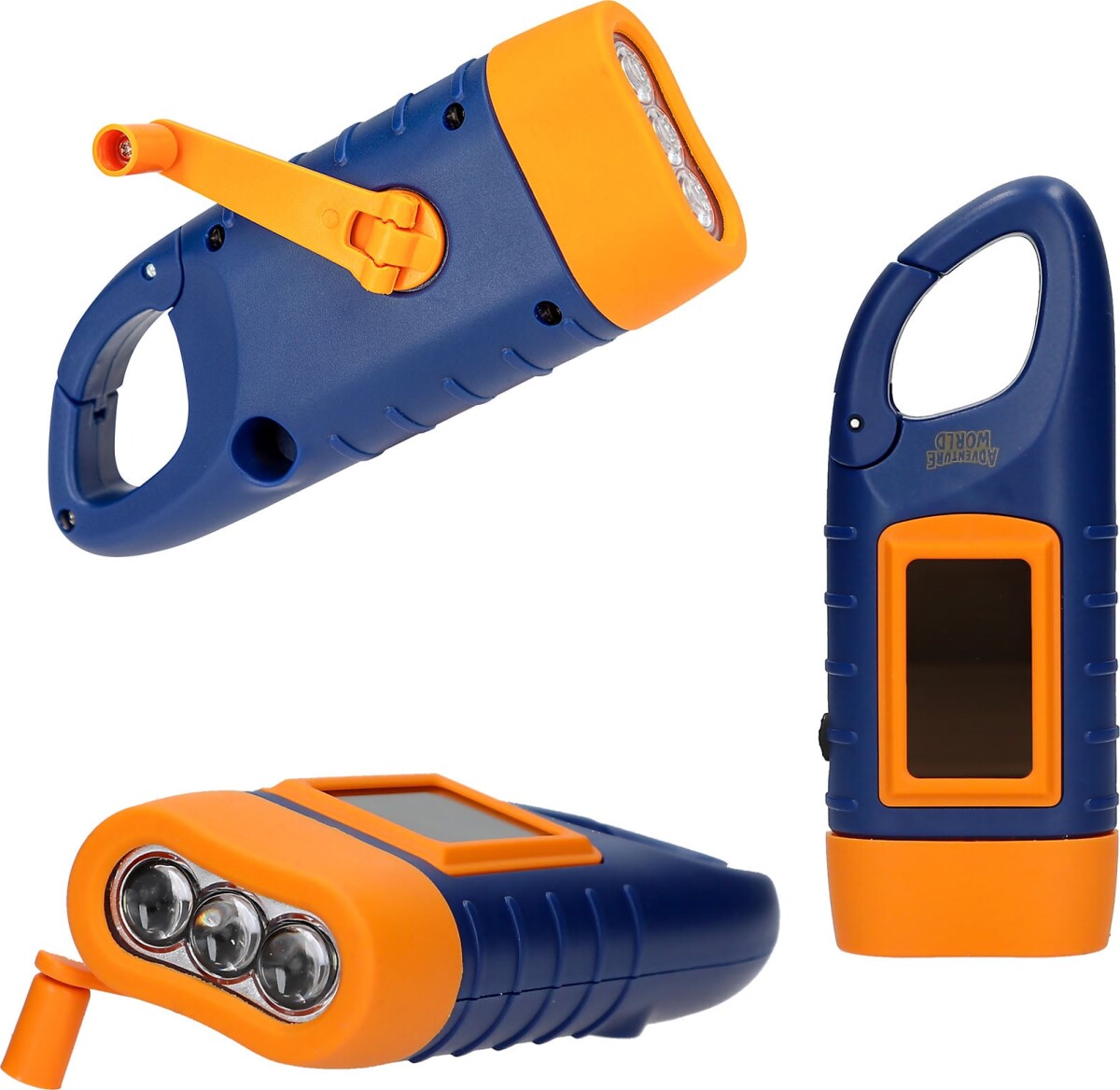 Dino World - Adventure World Dynamo Lygte - Dynamic Blue-Orange Or Grey