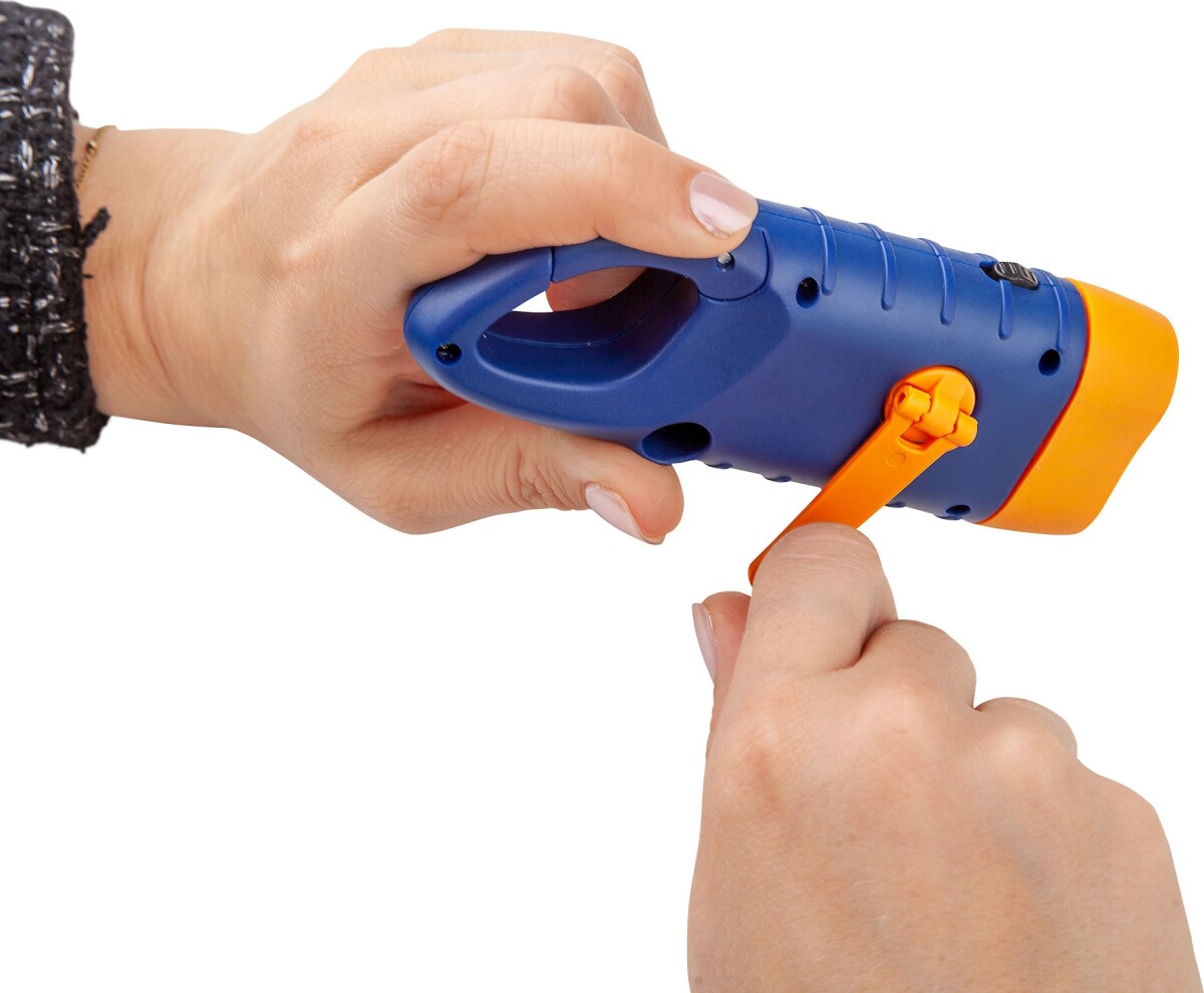 Dino World - Adventure World Dynamo Lygte - Dynamic Blue-Orange Or Grey