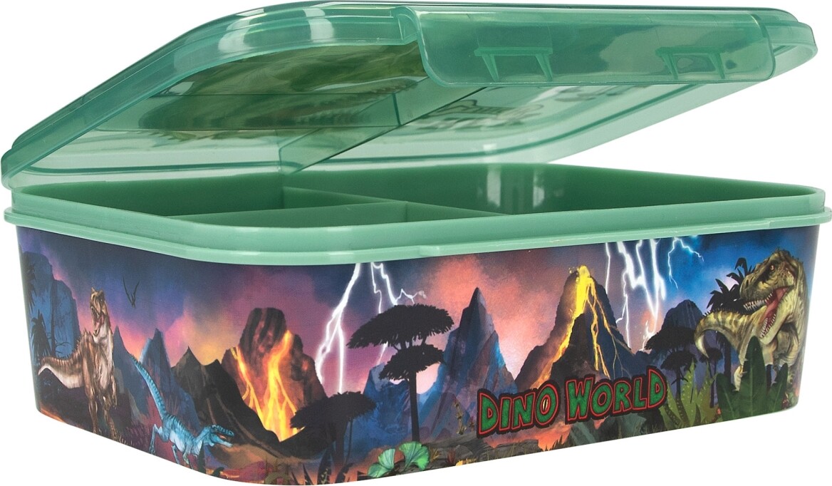Dinosaur Madkasse Med 3 Rum - Reflector - Dino World
