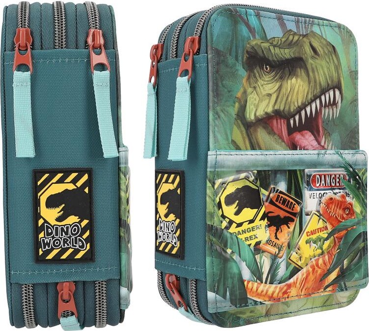 Dino World - Trippel Penalhus Med Indhold - Danger