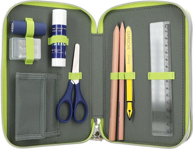 Dino World - Trippel Penalhus Med Indhold - Reflektiv