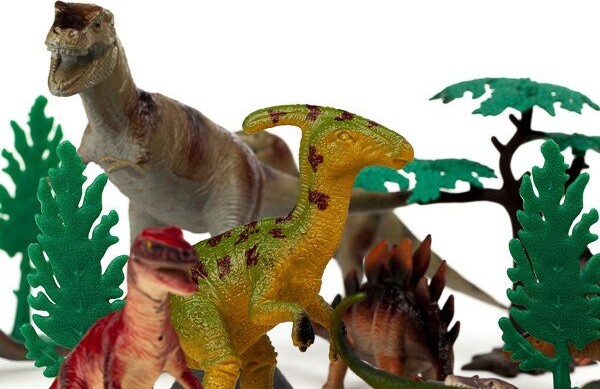Dinosaur Figurer - 30 Stk I Bøtte - Med Ar Funktion - Wenno