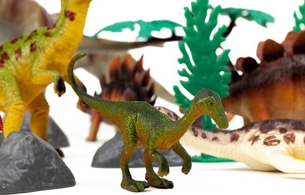 Dinosaur Figurer - 30 Stk I Bøtte - Med Ar Funktion - Wenno
